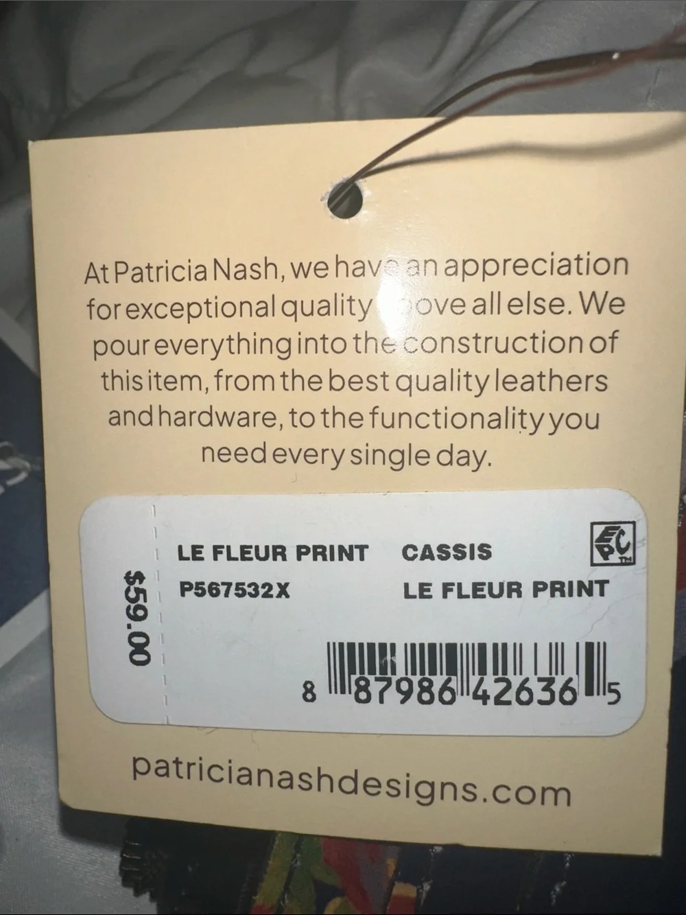 NWT Patricia Nash Navy Floral Leather Card Wallet zipper pocket le fleur nice